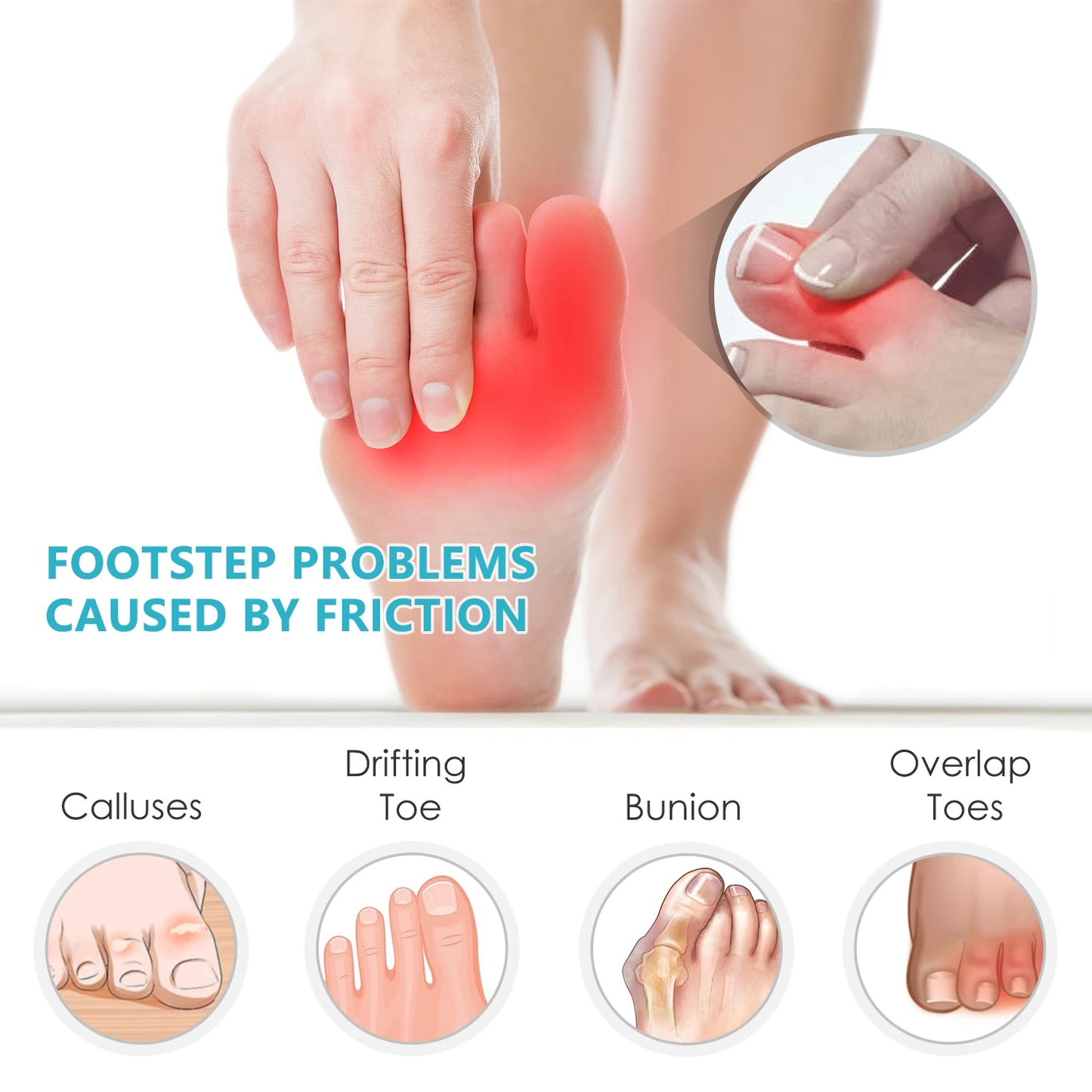 Toelia – Soft Gel Big Toe Separator for Bunion Relief