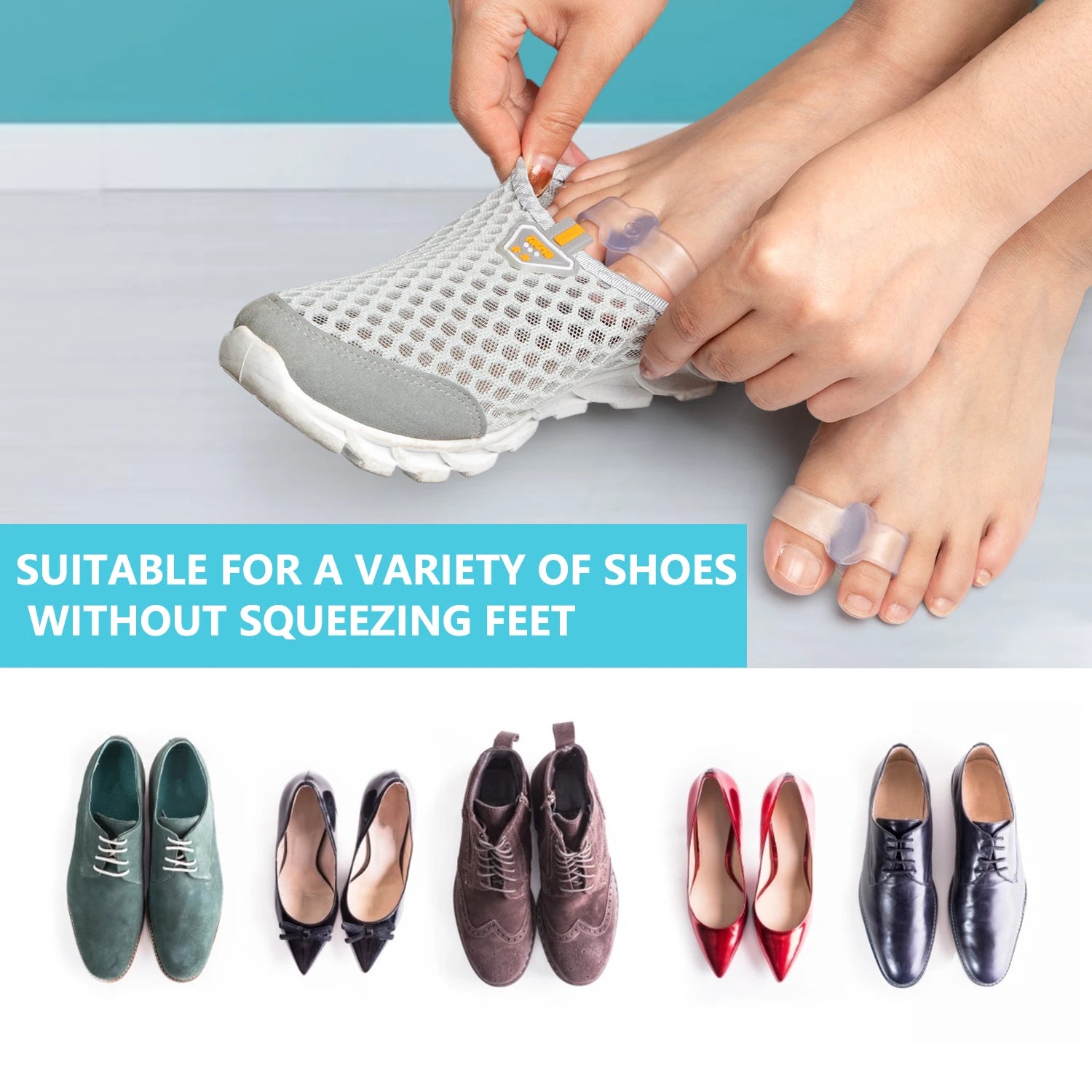 Toelia – Soft Gel Big Toe Separator for Bunion Relief