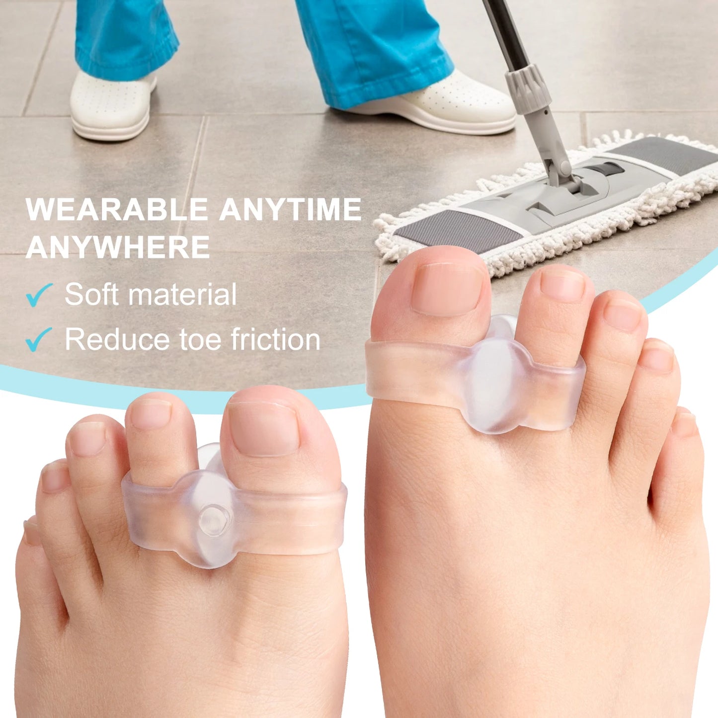 Toelia – Soft Gel Big Toe Separator for Bunion Relief